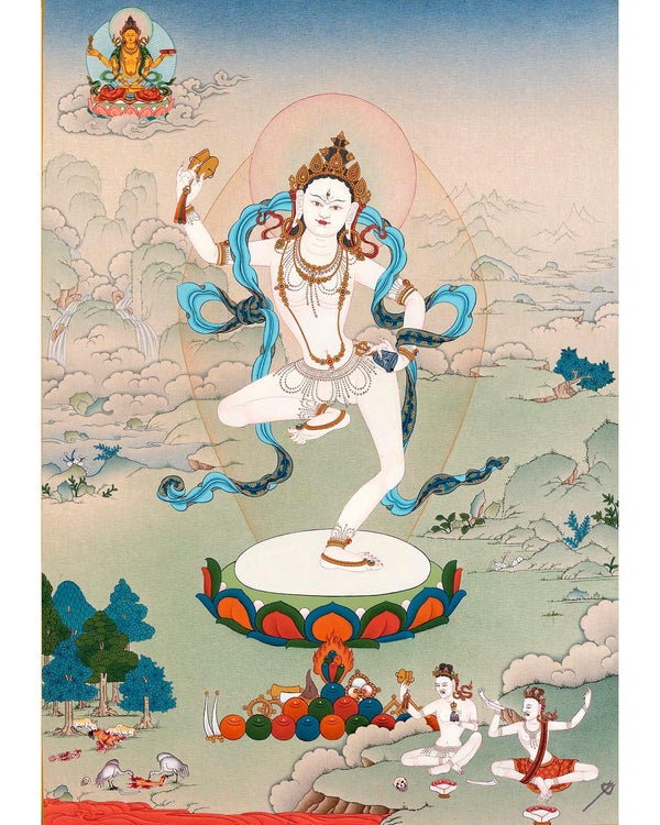 Thangka Print of Machig Labdron | The Venerable Yogini