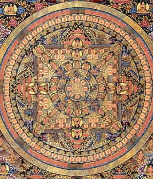 Fine Quality Buddha Mandala |Sacred Hand painted Thangka Painting for Good Luck to House