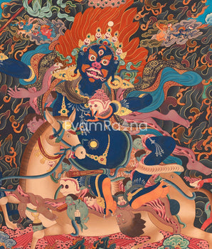 Palden Lhamo Thangka Print | Invoking the Power of the Goddess | Wall Decoration