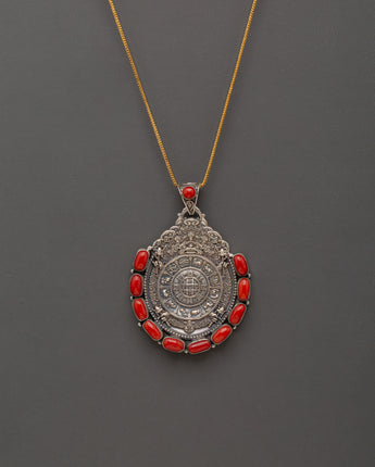Silver spiritual pendant