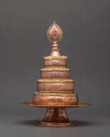 Copper Mandala Offering Set with Brass