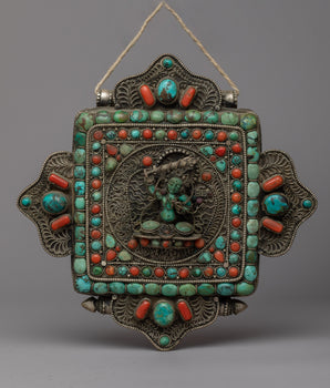 Tibetan Prayer Box Pendant | Exquisite Handcrafted Ghau on Copper