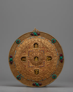Tibetan Metal Mandala Thanka