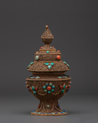 Handcrafted Tibetan Filigree Rice Pot