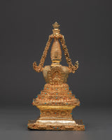 Handcrafted Tibetan Pagoda Sculpture