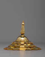 Gold Plated Stupa Statue