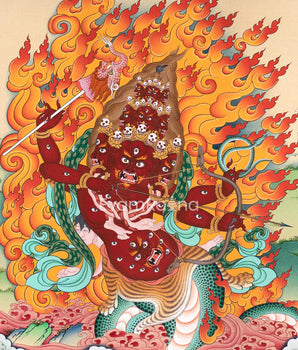 Rahula Thangka Print | Inspires Devotion and Spiritual Growth | Buddhist Wall Decors