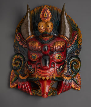 Traditional Mask | Colorful Spiritual Sculpture