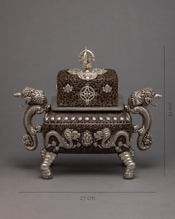 Incense Burner With Sliver Coated