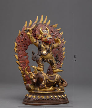 20 Years Old Yama Dharmaraja Buddha Figurine | Mini Statues