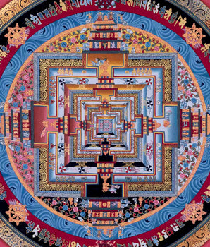 Kalachakra Mandala Thangka | Mindfulness Meditation Object | Wall Decors
