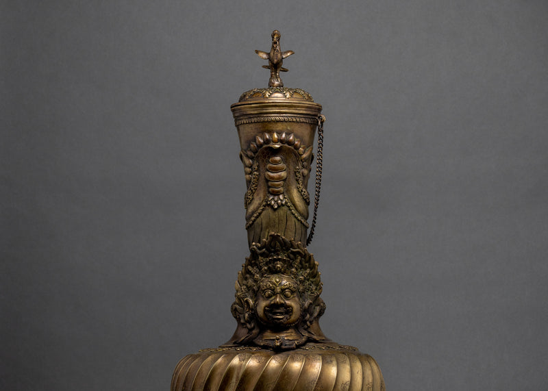 Vintage Bhairab Water Vase Set | Buddhist Home Shrine