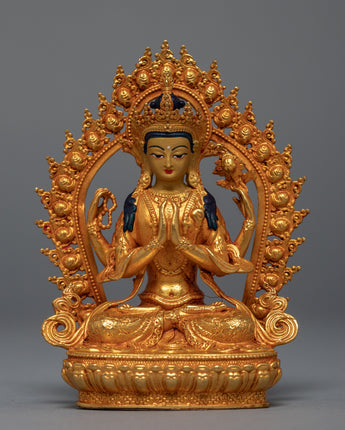 Miniature Chenrezig Sculpture