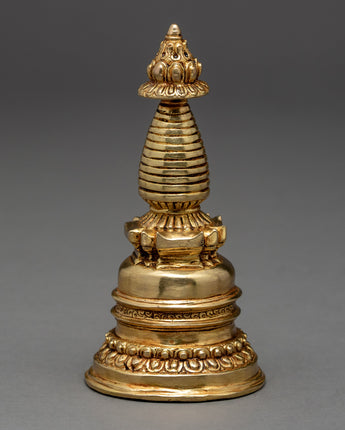 Handmade Gold Plated Stupa