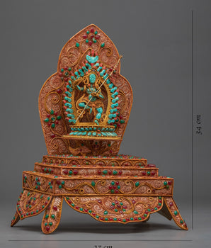 Dorje Phagmo Sculpture | Gold Plated Tibetan Art