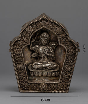 Tibetan Ghau Design For Home Decor | Silver Plated Box