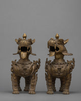 Bronze Lion Set
