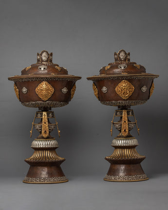 Buddhist Butter Lamp Set