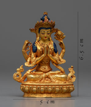 Chenresig Statue | Handmade Bodhisattva Deity of Compassion