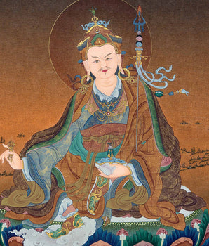 Guru Padmasambhava Thangka Prints | Tibetan Thangka Canvas Digital Print