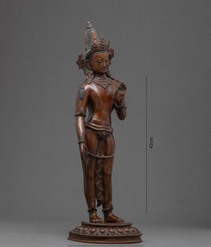 Vintage Avalokiteshvara Buddha Statue | Outdoor Patio Decor | Nepal Antiques