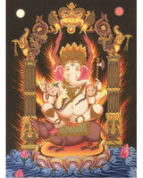 4 Armed Ganesh Thangka