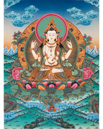 Avalokitesvara Chengrezig Thangka