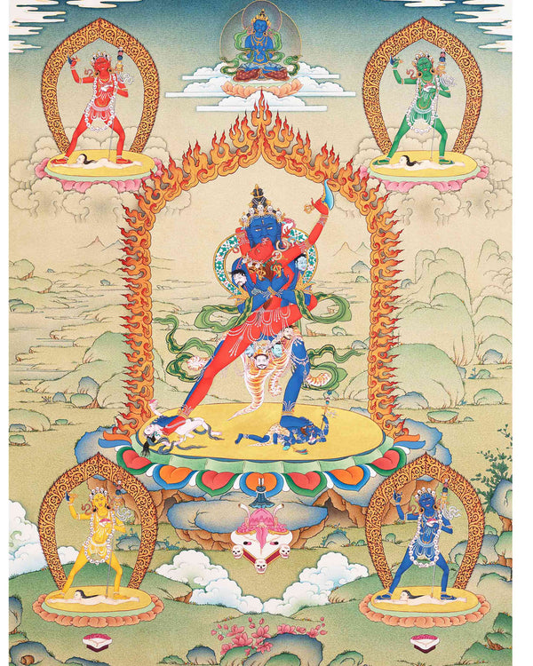 Chakrasamvara Vajravarahi Dakini | Digital Thangka Print