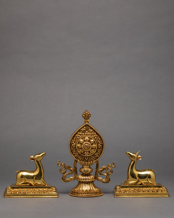 Golden Wheel and A Pair Two Deer