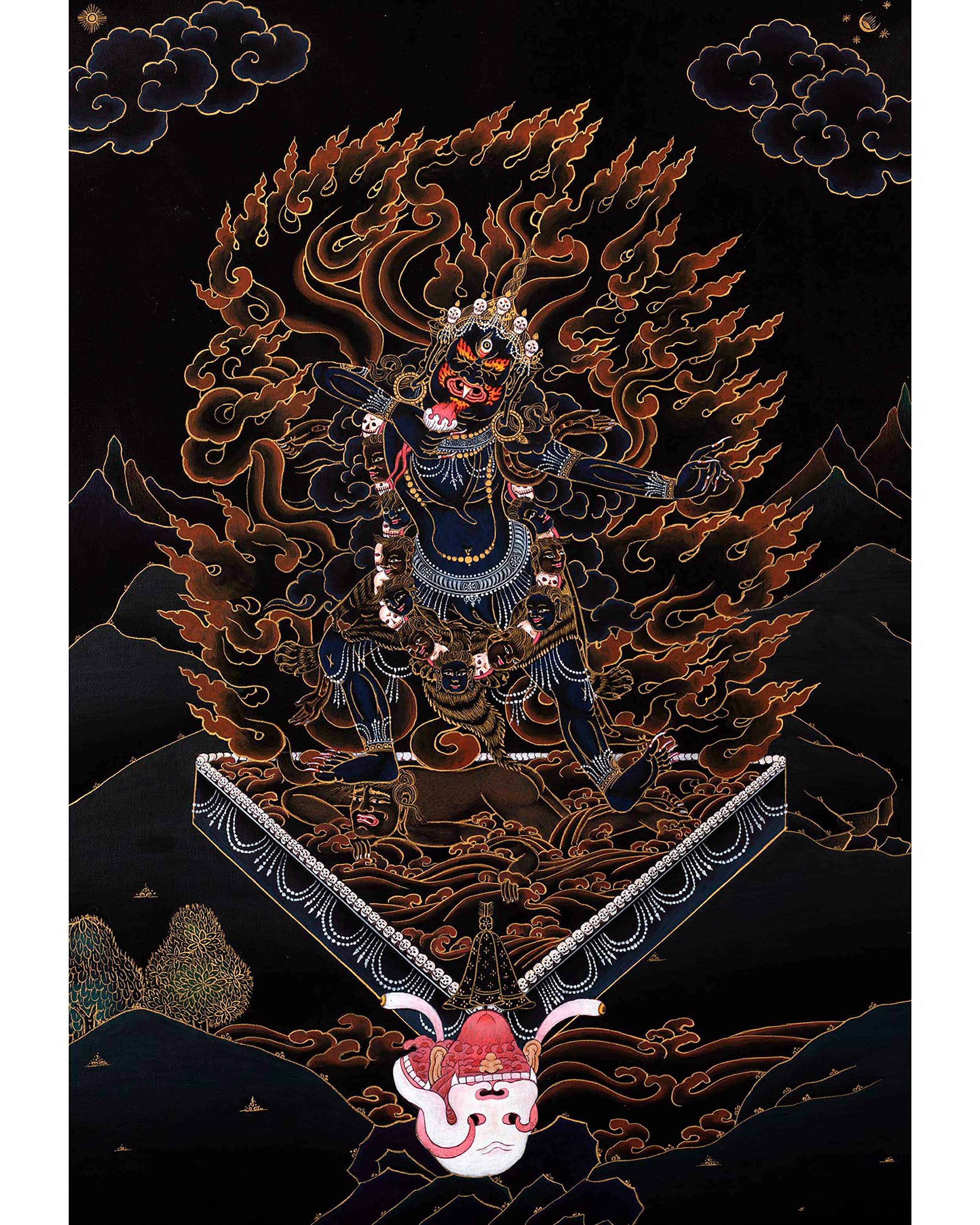 Ekajati Ekajati Practice Thangka | Traditional Hand Painted Artwork – Evamratna