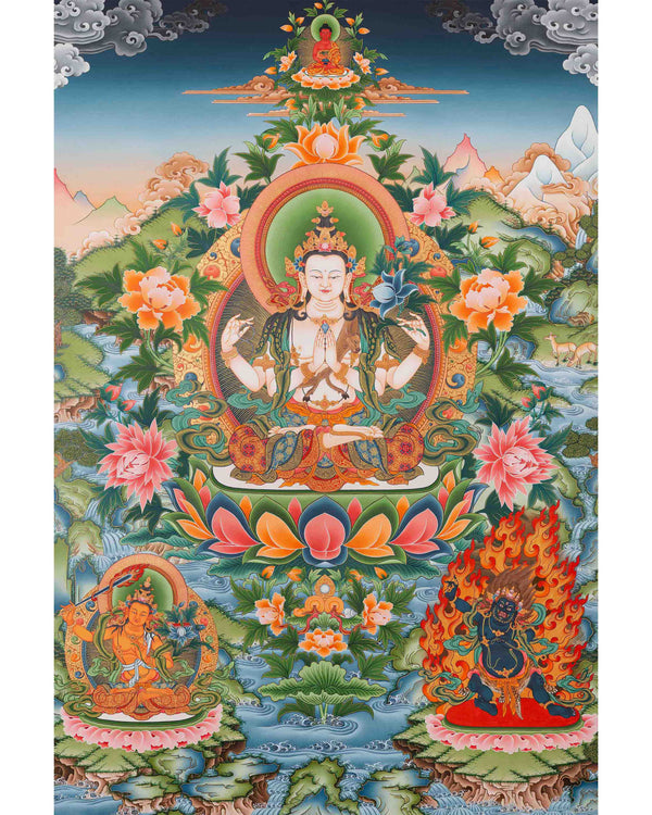 Four-Armed Avalokiteshvara Prints 