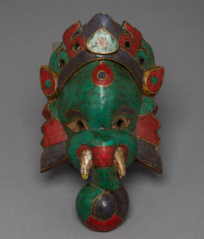 Wooden Ganesh Mask