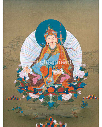 Hand Painted Guru Rinpoche Thangka
