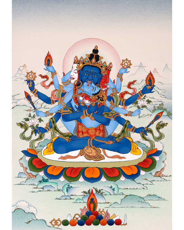Guhyasamaja Thangka, Mother Tantra Art | Enlightenment Thangka