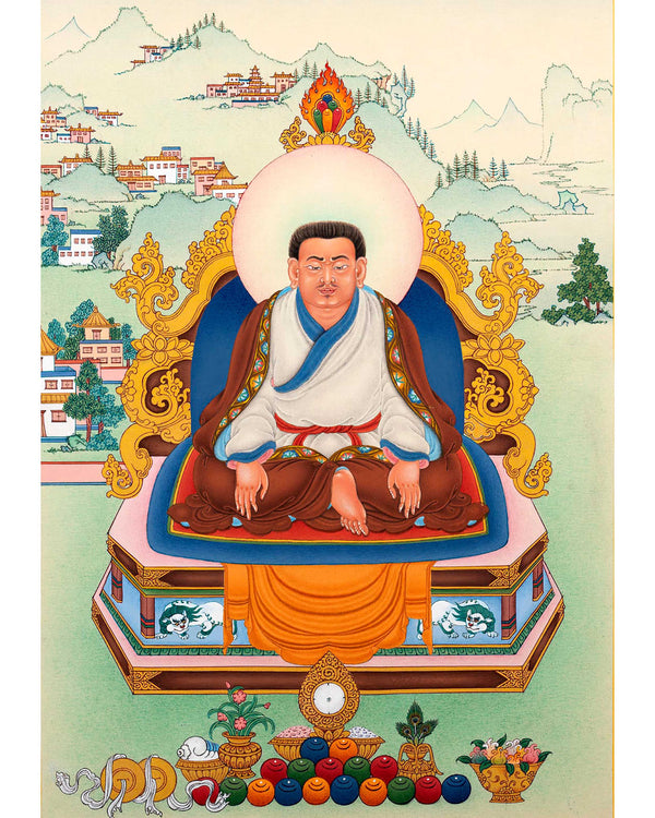 Rare Marpa Thangka | Beautiful Small Painting Of Kagyu Master | Buddhist Master