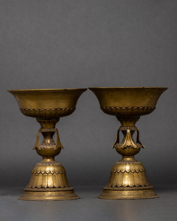 Standing Oil Lamp Set