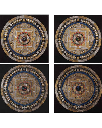 Mantra Mandala Handmade Painting