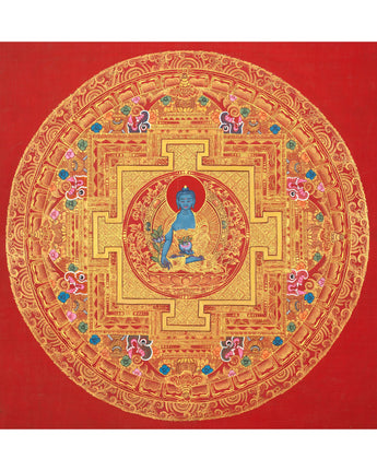 Medicine Buddha Mandala Thangka