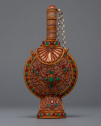 Inlay Turquoise Germ Snuff Bottle