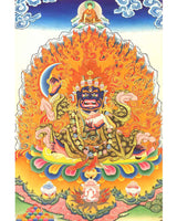 Two armed Bernagchen Mahakala Thangka Painting