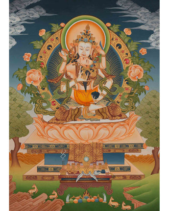 Vajrasattva Yab Yum Thangka