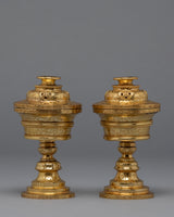 Buddhist Butter Lamp Set