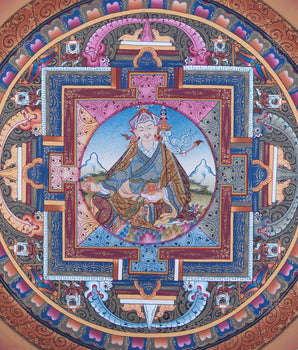 Mandala With Guru Padmasambhava Residing | Images of Guru Rinpoche