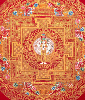 Avalokiteshvara Mandala Painting  |1000 armed Chenresig