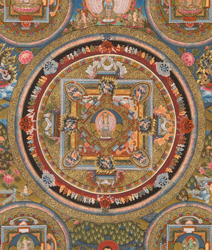 1000 Armed Chengrezig  | Buddhist Mandala Thangka