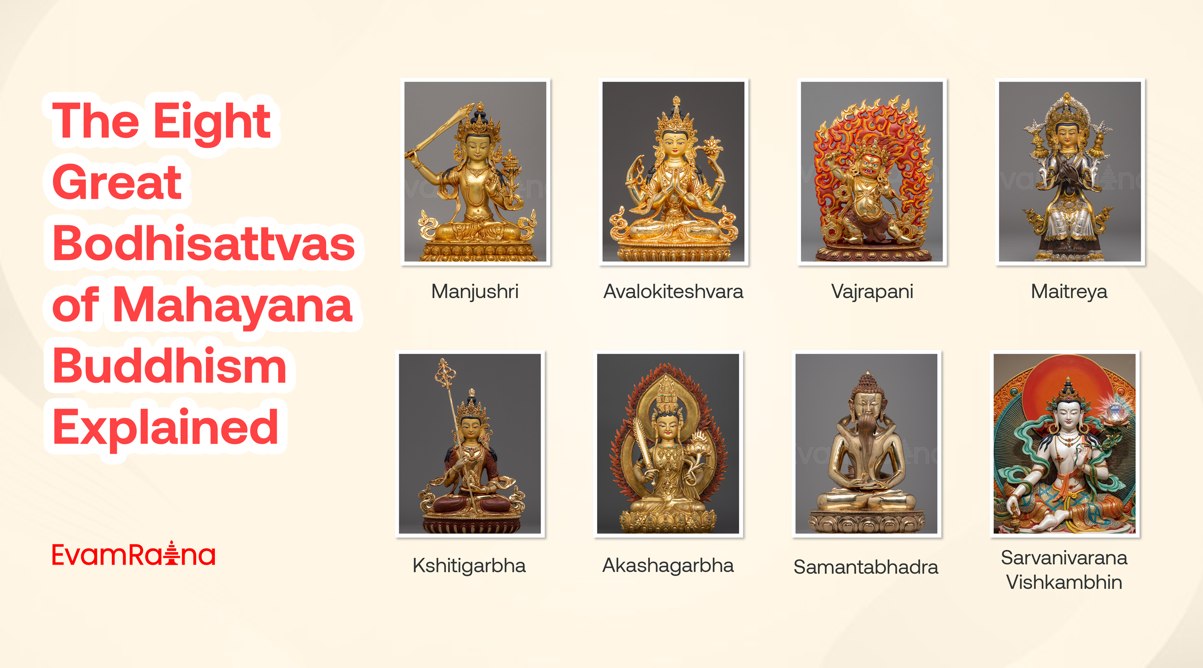 The Eight Great Bodhisattvas of Mahayana Buddhism Explained