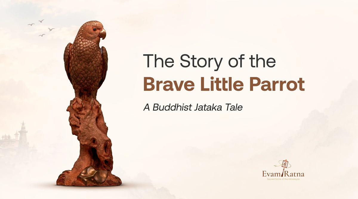 The Story of the Brave Little Parrot: A Buddhist Jataka Tale