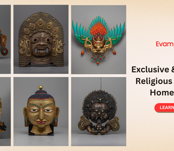 Six images of wall hanging religious Masks 