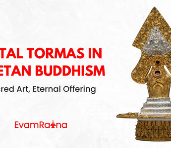 The metal Torma (Tibetan: gtor ma) distinguishes itself among Tibetan Buddhist ritual items as it represents eternal devotion through its dual purpose as a physical offering and spiritual instrument. 