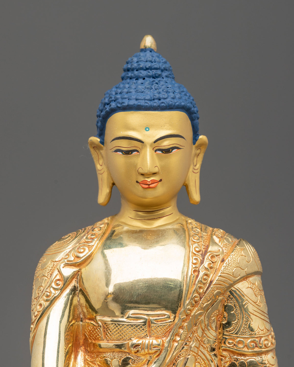 Namo Altar Shakyamuni Buddha Figurine | Gold Plated Buddhist Sculpture